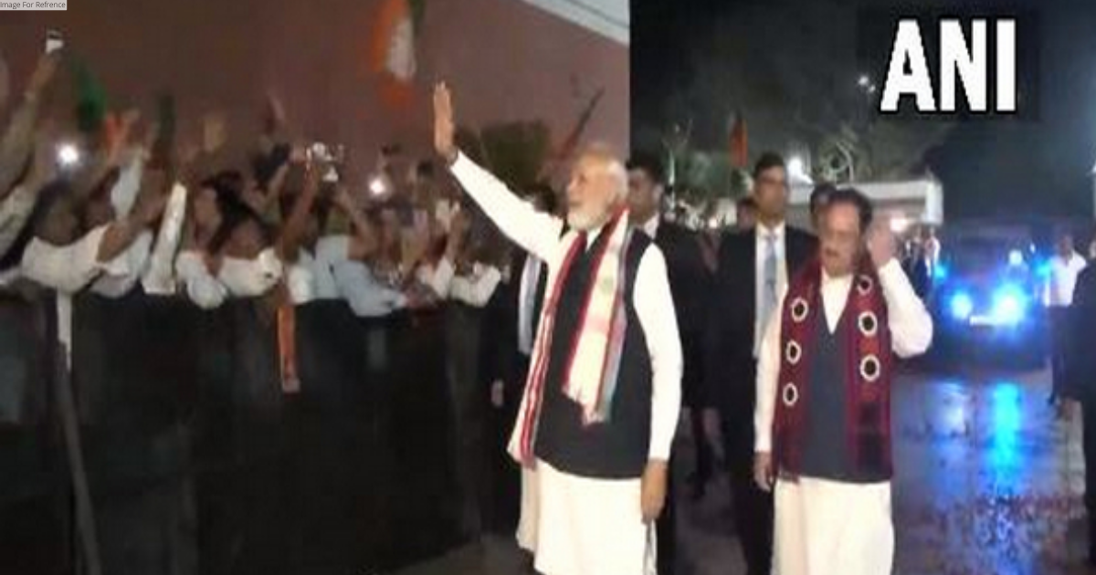 PM Modi receives warm welcome at BJP headquarters after Assembly polls results